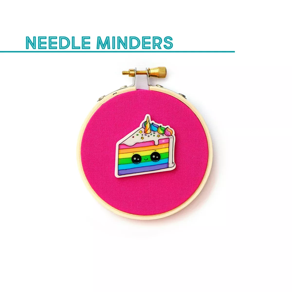 Needle Minder - Rainbow Unicorn Cake Slice