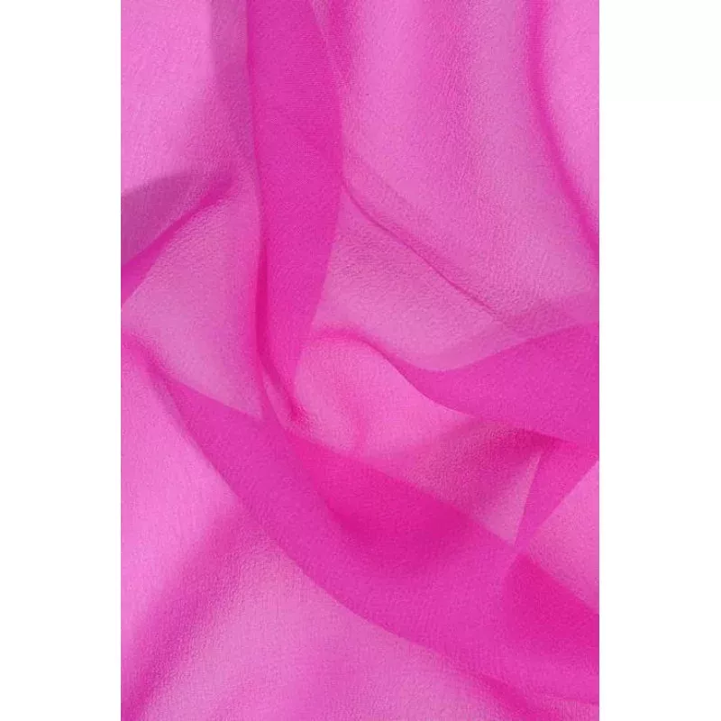 Neon Pink Silk Georgette Fabric