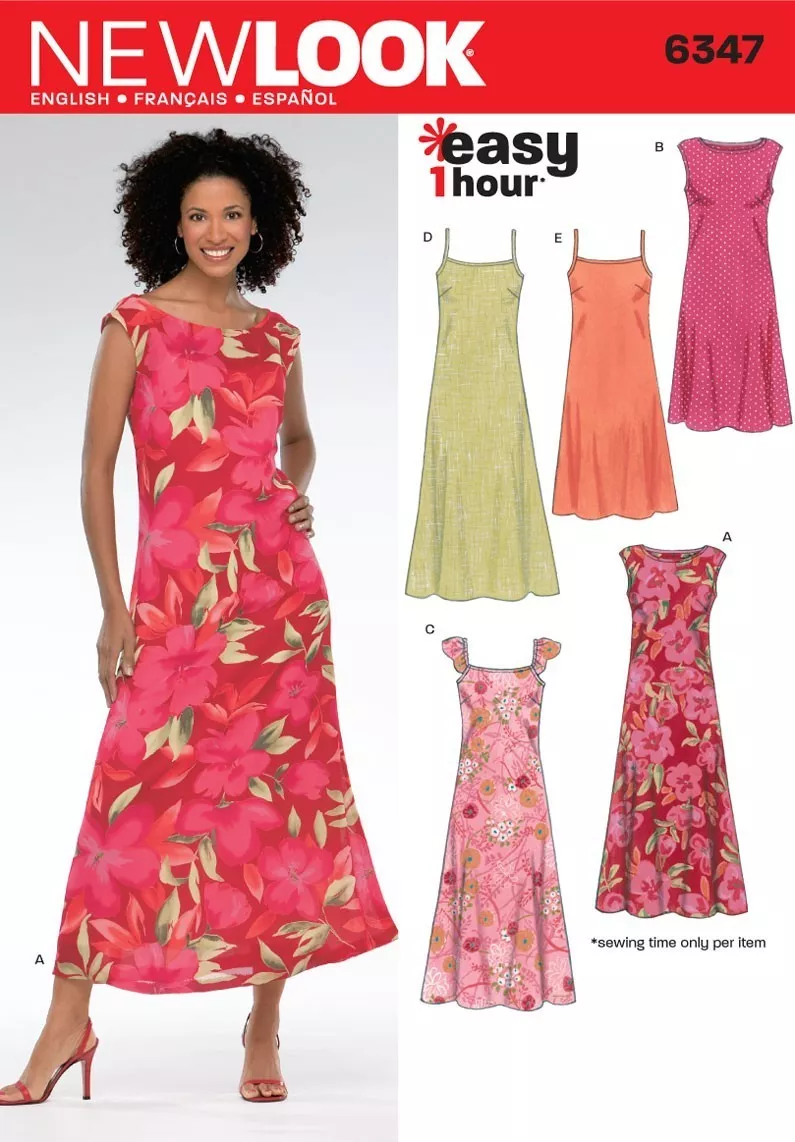New Look 6347 MISSES' PULLOVER DRESSES