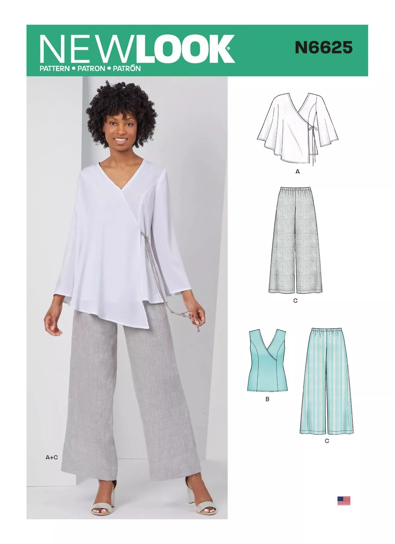 New Look #6625 - Misses' Top and Pull-on Pants Sewing Pattern