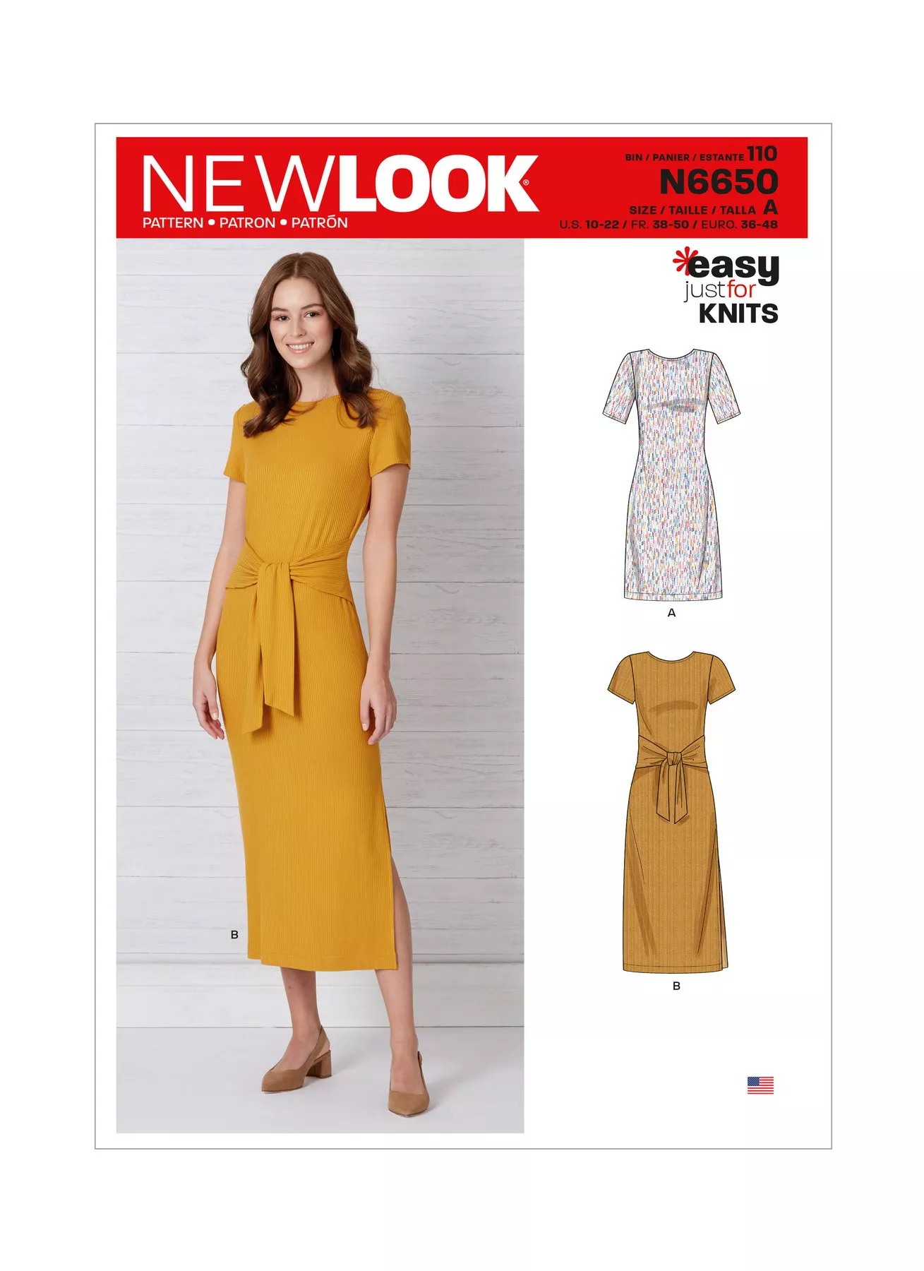 New Look 6650 - Misses' Easy Knit Dress Sewing Pattern