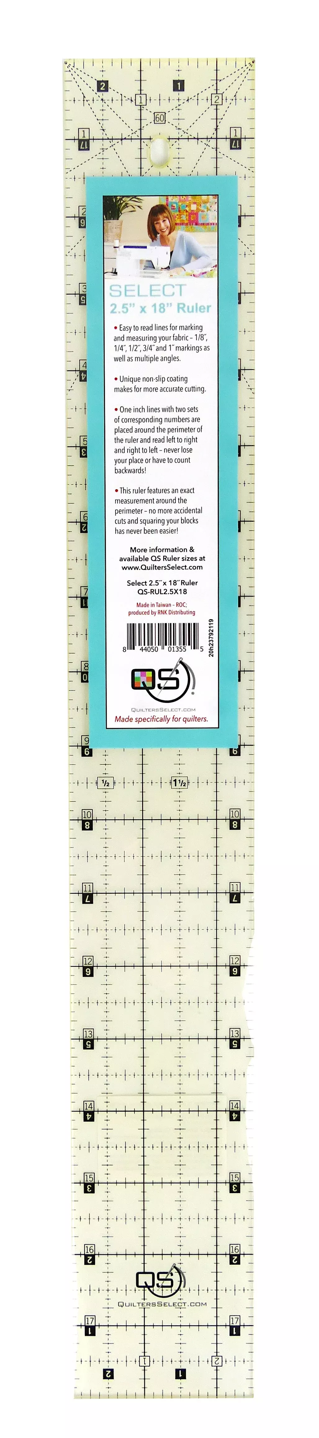 Non-Slip Ruler 2-1 /2in x 18in