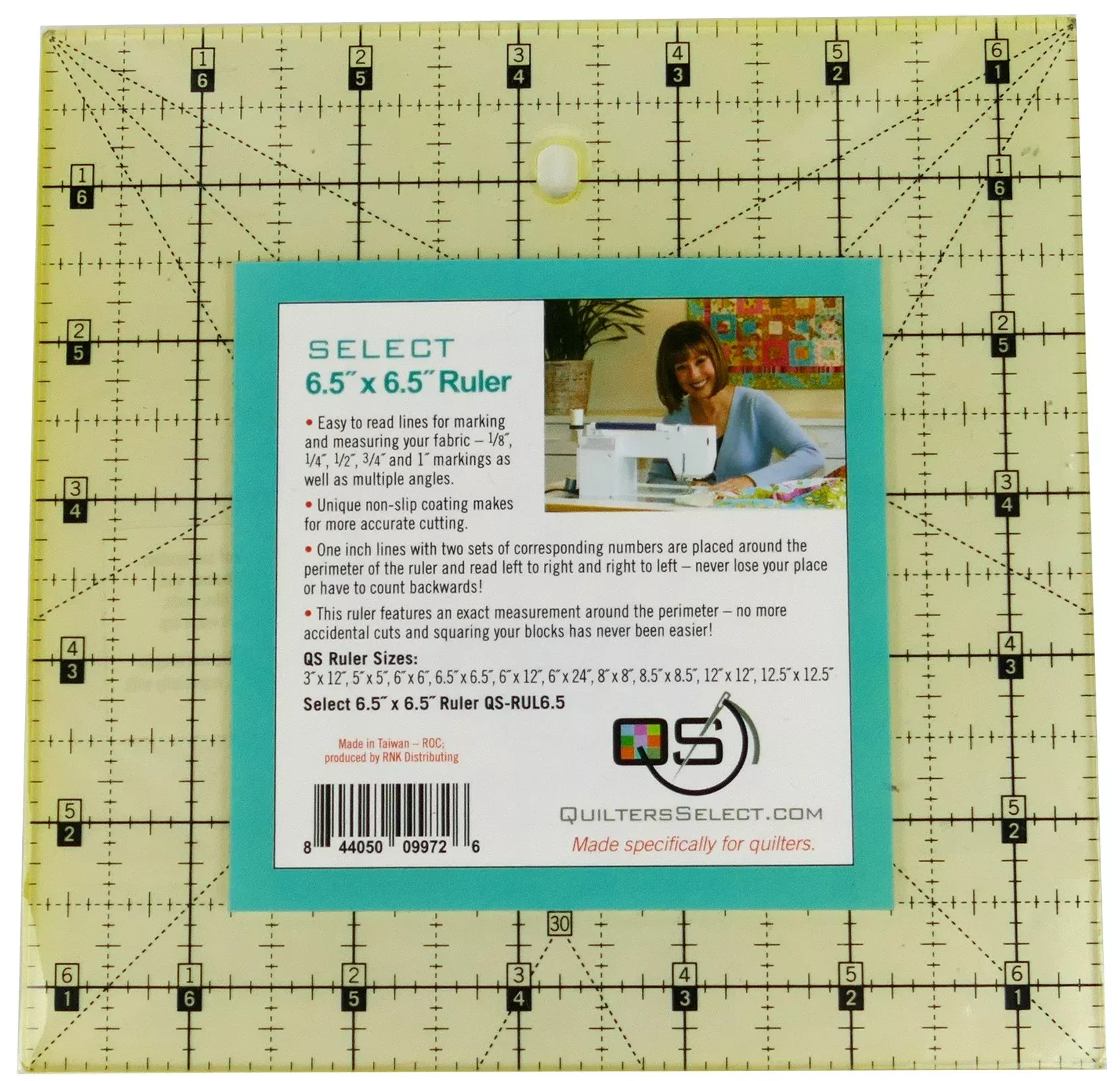 Non-Slip Ruler 6-1 /2in x 6-1 /2in