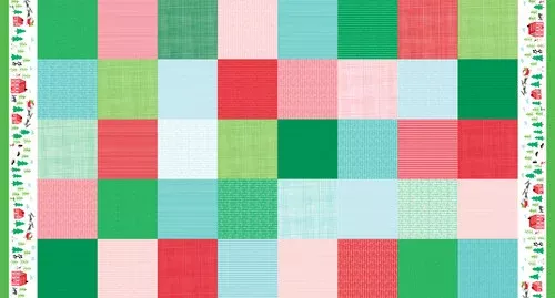 The North Pole 20581 11 Red & Green Squares Moda Stacy Hsu