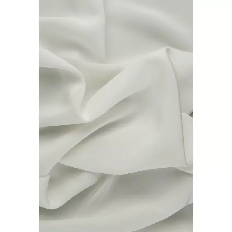 Off White Silk Crepe de Chine Fabric