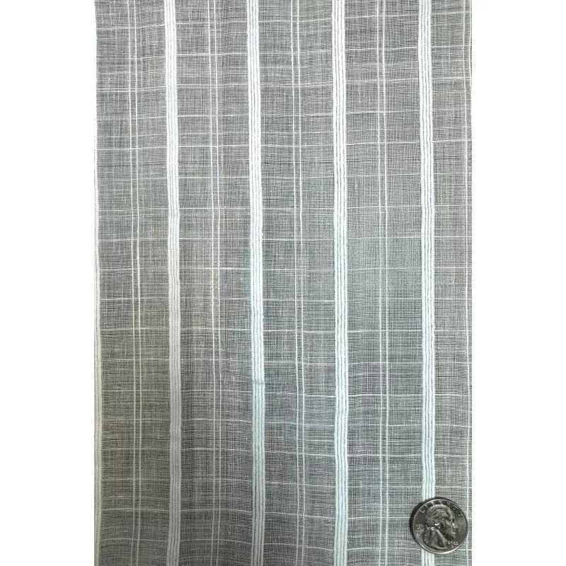 Off White Stripe Patterned Cotton Novelty COT-062