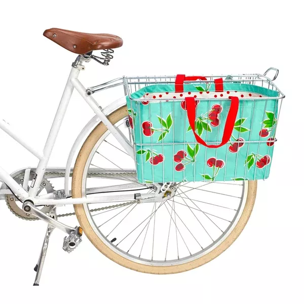 Oilcloth Bike Basket Totes
