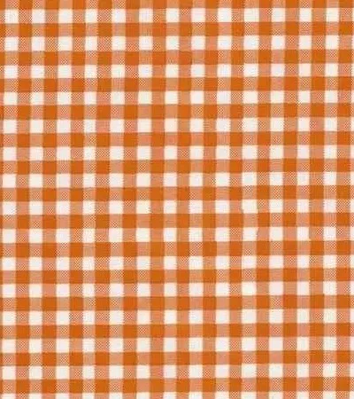 Oilcloth - Gingham - Orange