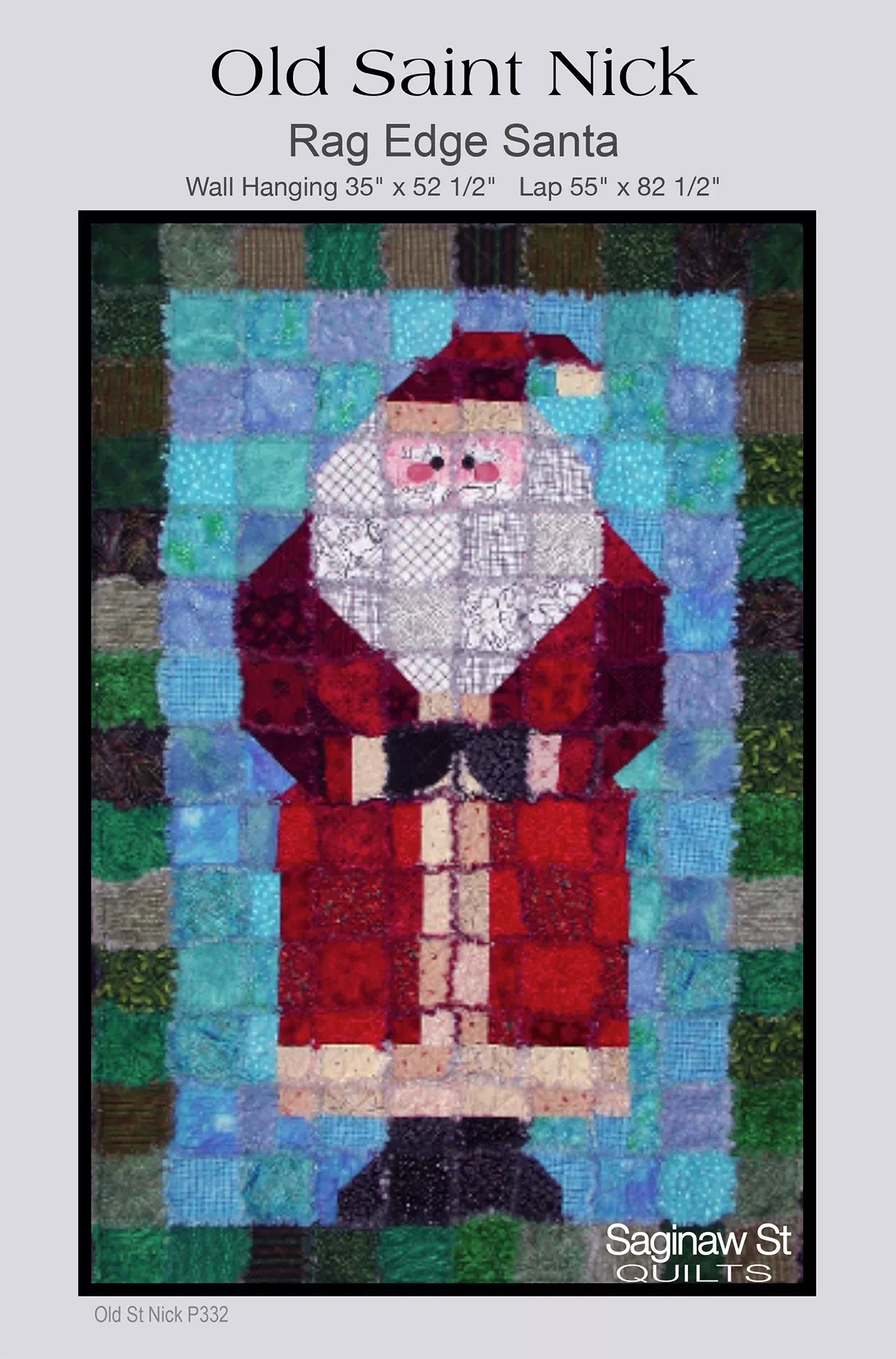Old Saint Nick Rag Edge Santa