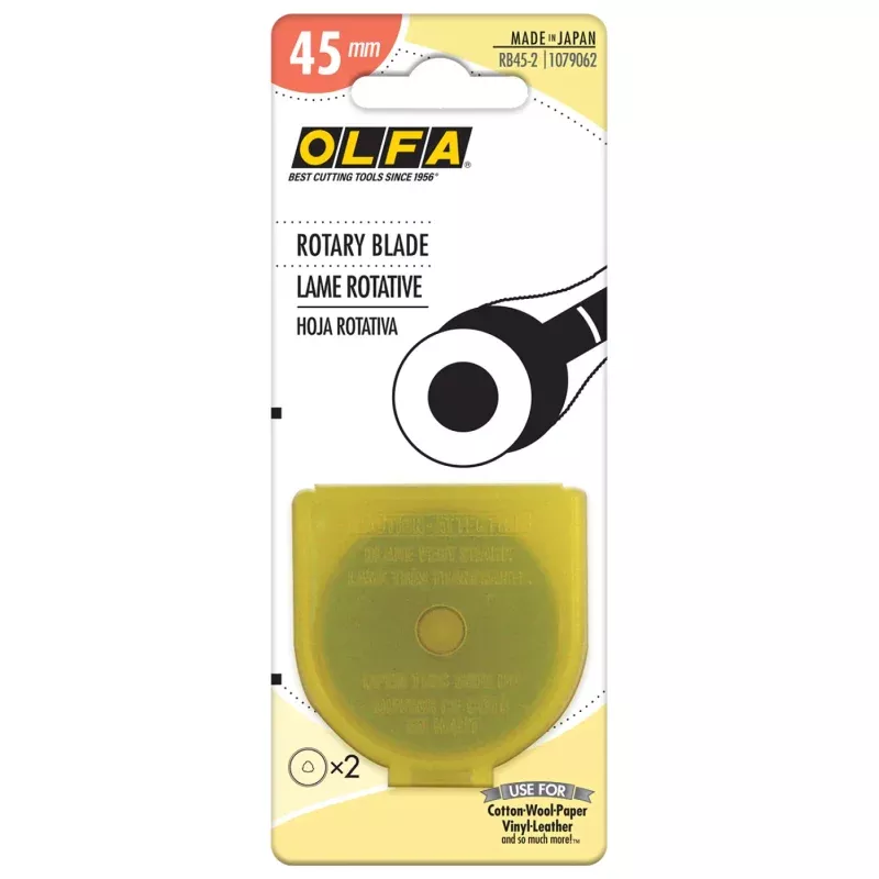 Olfa 45mm Rotary Blade – 2pc