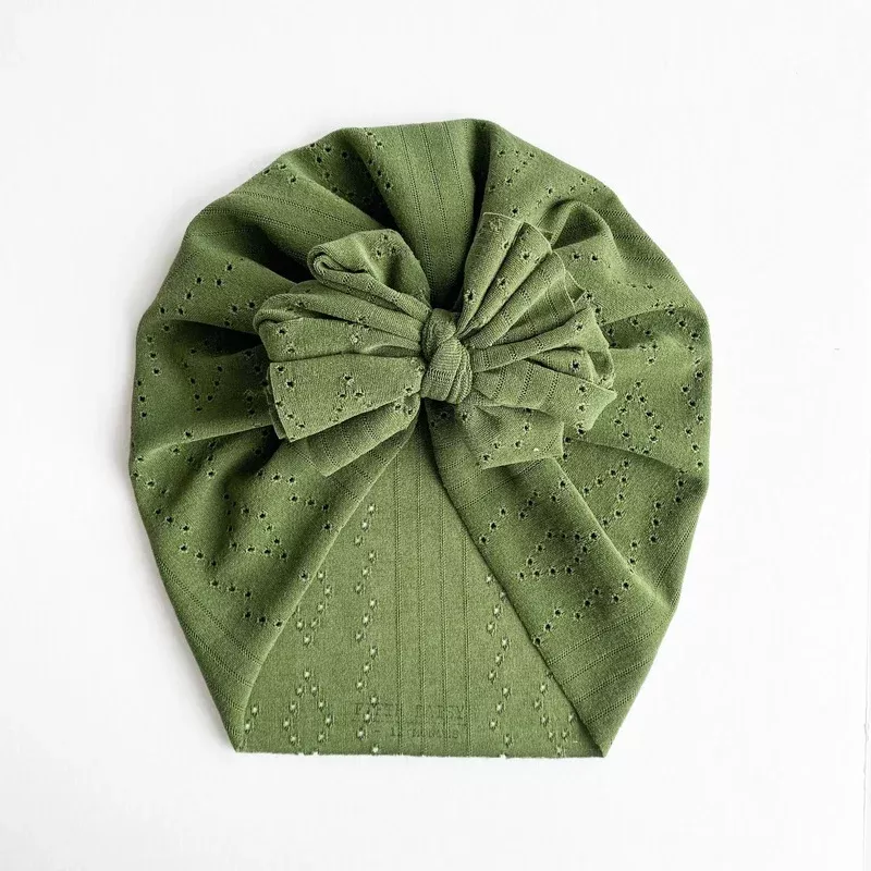 Olive Eyelet Turban