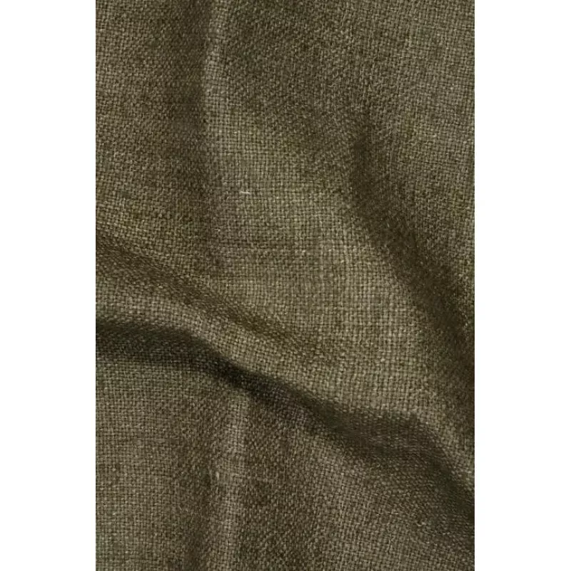 Olive Green Silk Linen (Matka) Fabric