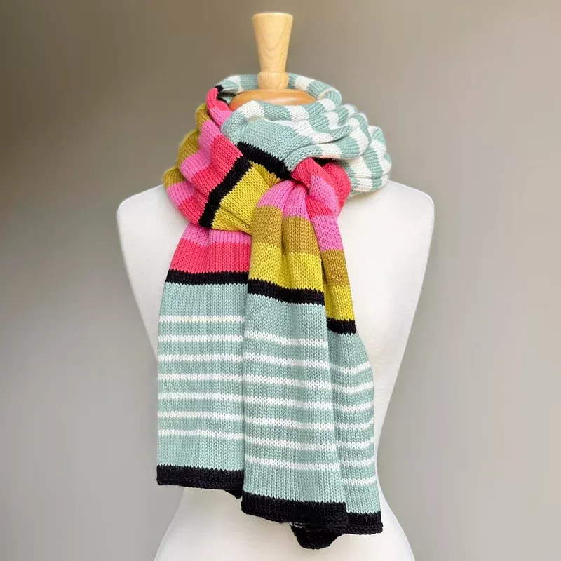 A. Opie Designs – Striped Elements Scarf and Hat Kit
