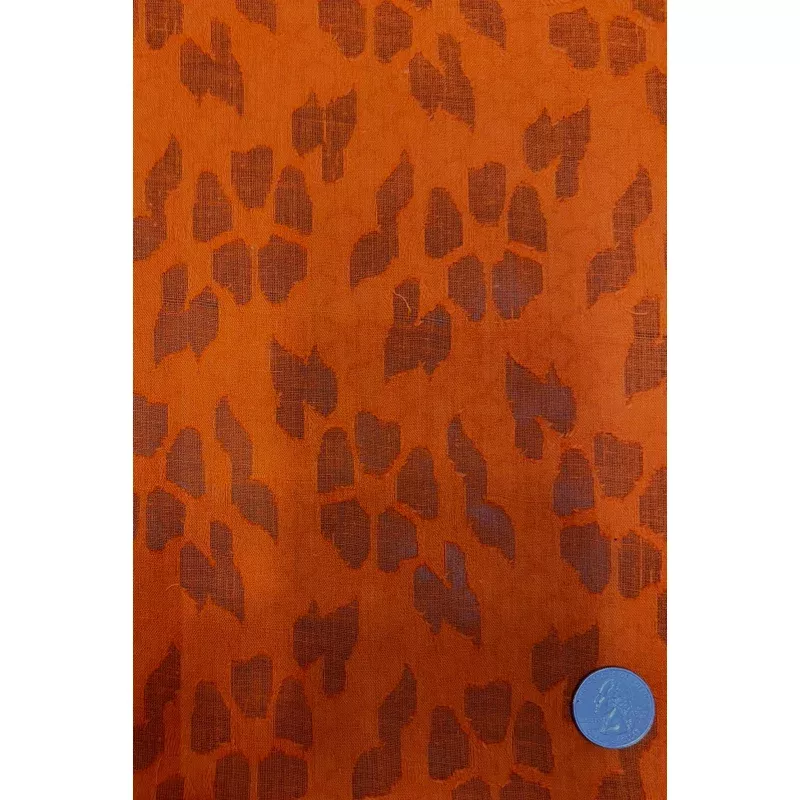 Orange Abstract Flower Cotton Novelty COT-184