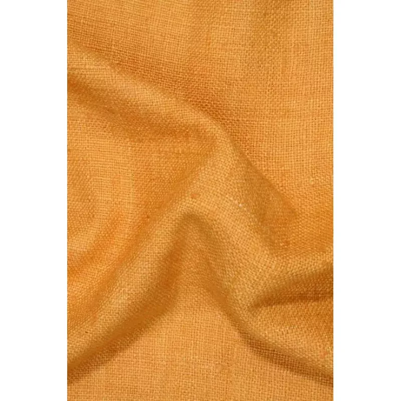 Orange Gold Silk Linen (Matka) Fabric