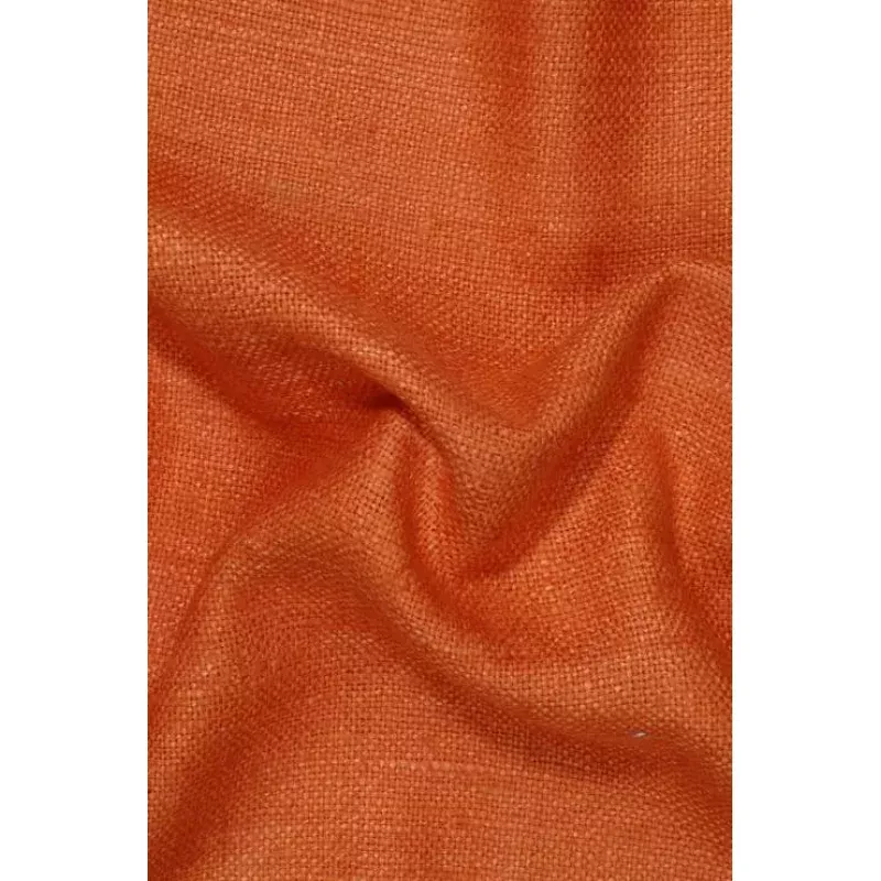 Orange Peach Silk Linen (Matka) Fabric