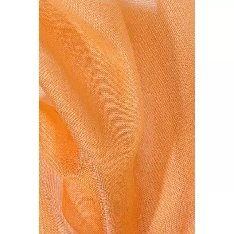 Orange Peach Silk Organza Fabric
