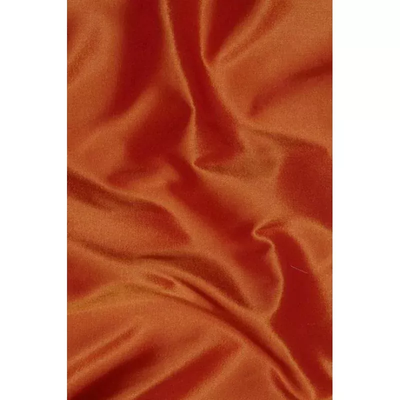 Orange Rust Taffeta Silk Fabric