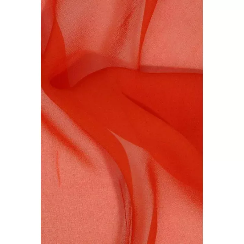 Orange Silk Georgette Fabric