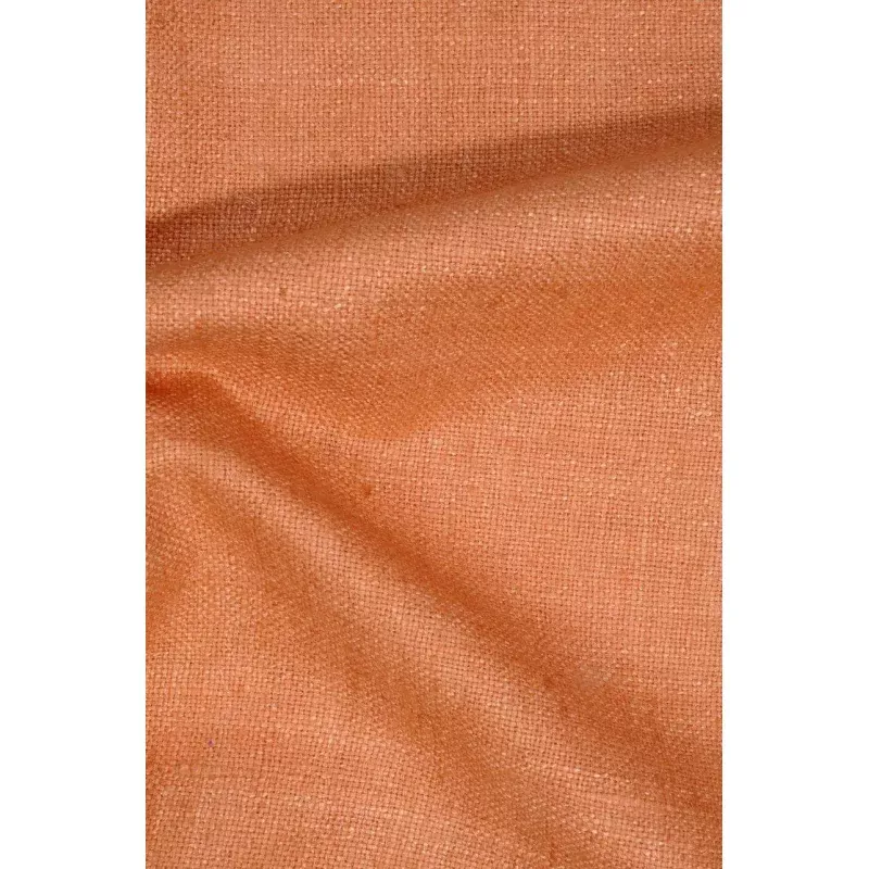 Orange Silk Linen (Matka) Fabric