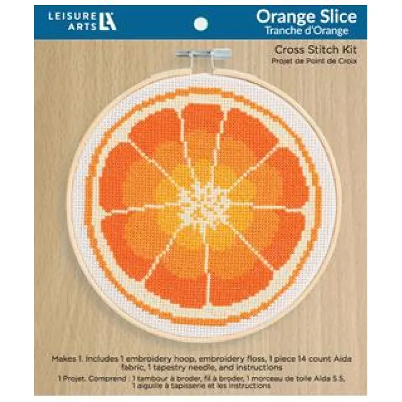 Orange Slice Cross Stitch Kit