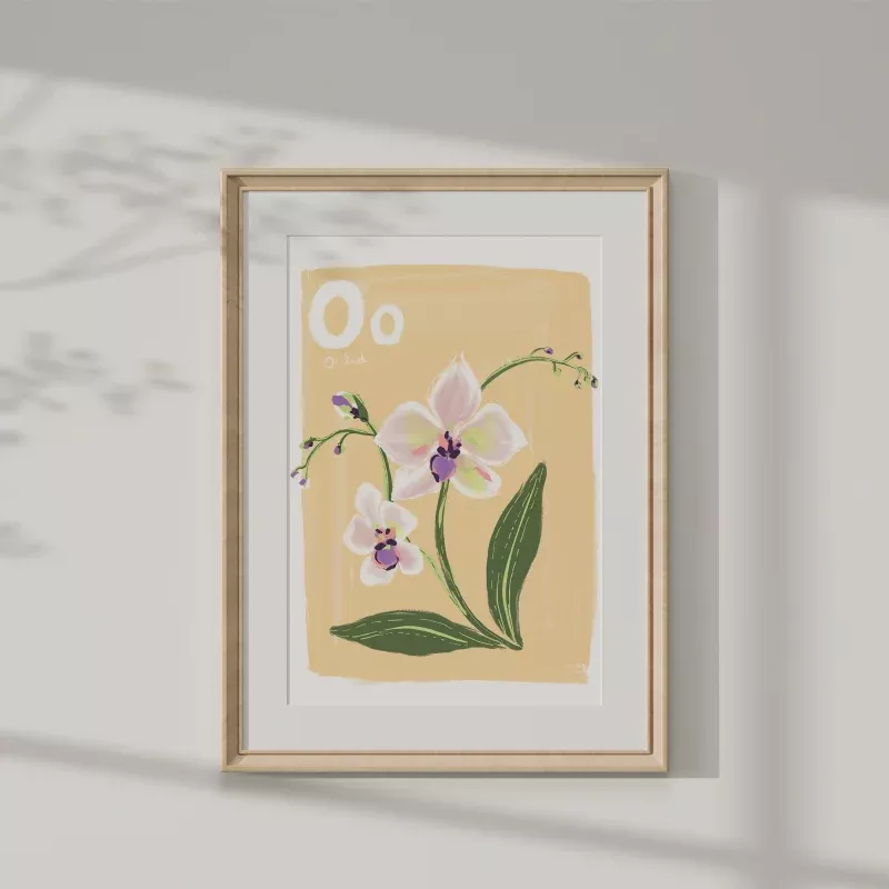 Orchid Alphabet Print