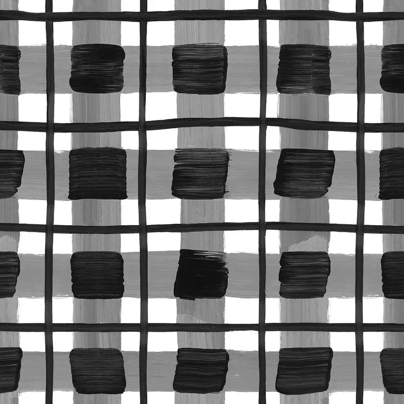 Overplaid Large Plaid – Black/White