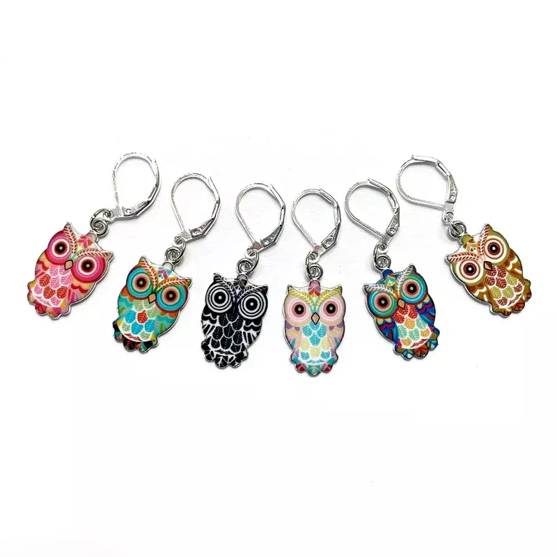 Owl Locking Stitch Markers -6pc