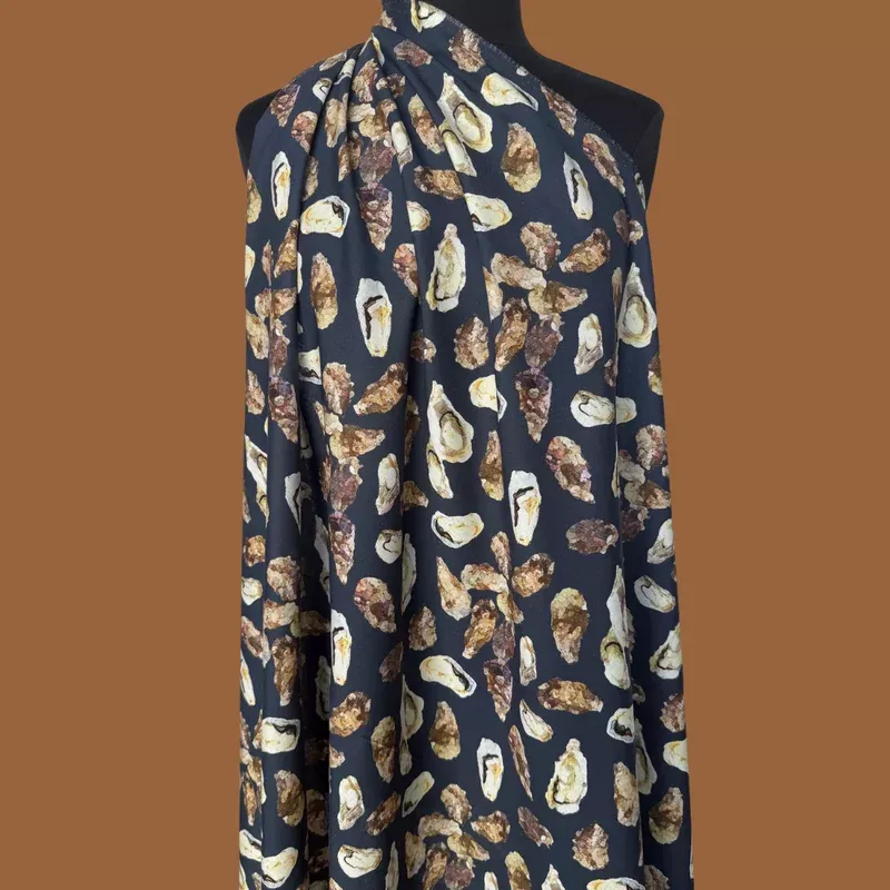 Oysters in Navy – Japanese Cotton Shirting