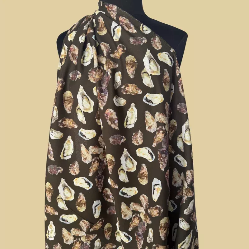Oysters in Olive – Japanese Cotton Shirting