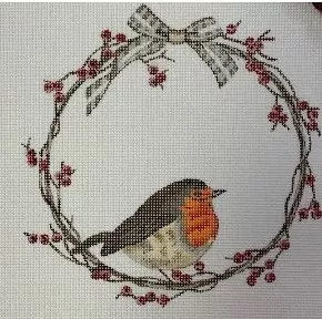 Painted Pony Designs – Bird on Berry Wreath