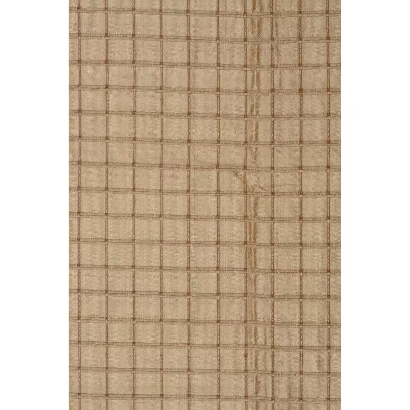 Pale Gold Silk Shantung Windowpane 44″ Fabric