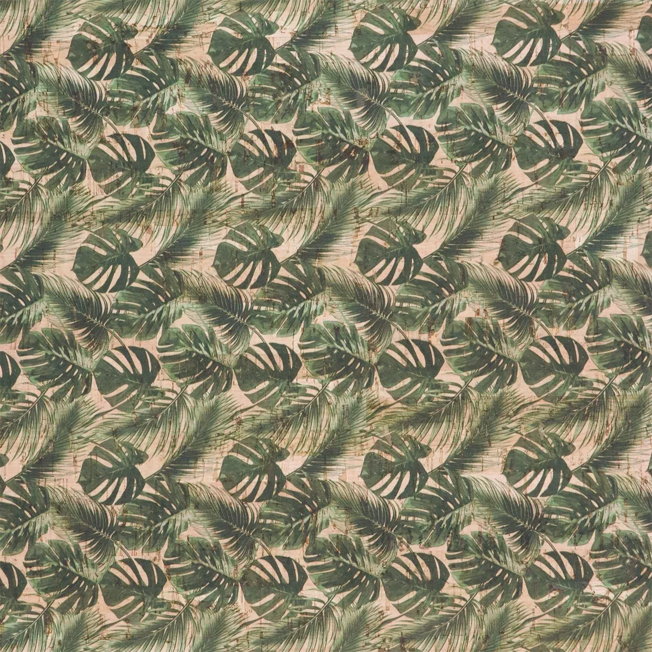 Palm Leaves Cork 1 /2 yard