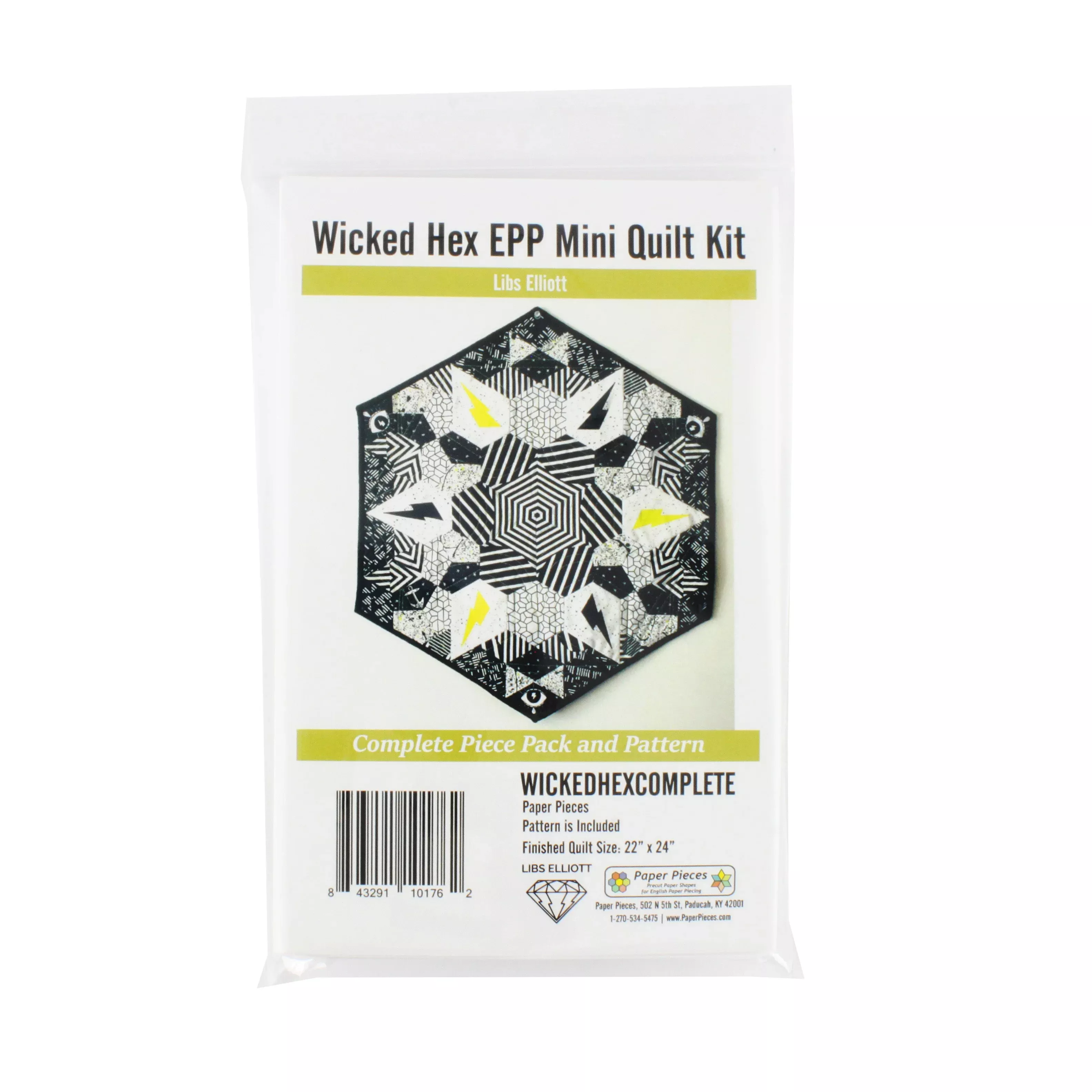 Paper Pieces Pack for Wicked Hex EPP Mini Quilt Pattern Included