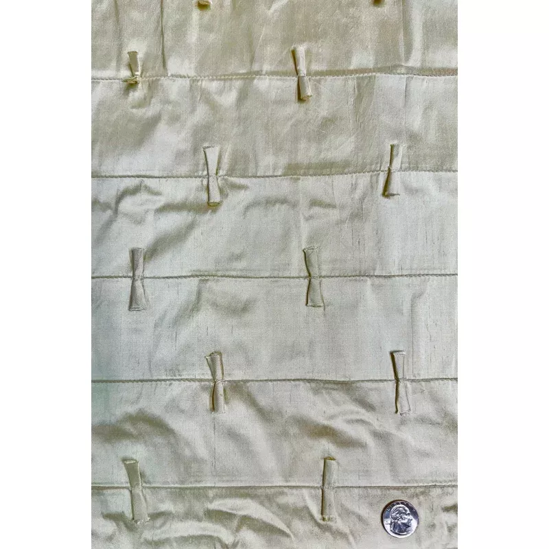 Parchment Embroidered Dupioni Silk