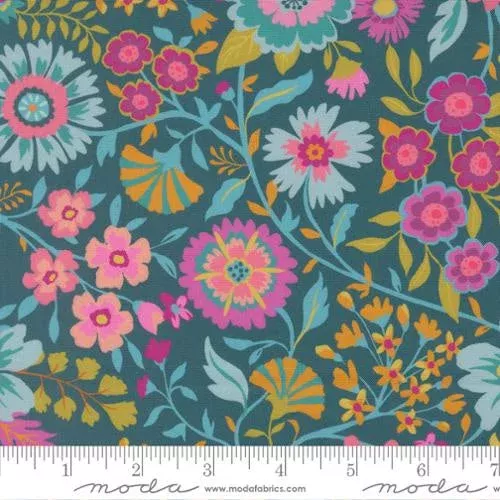 Parlor Wild And Free Peacock fabric 11961 16