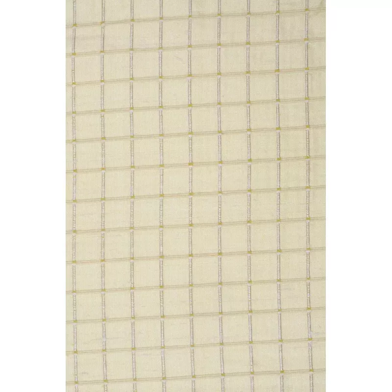 Pastel Yellow Silk Shantung Windowpane 54″ Fabric