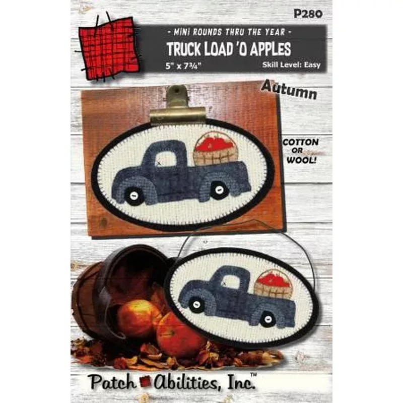 Patchabilities Truckload O Apples Mini Round Pattern