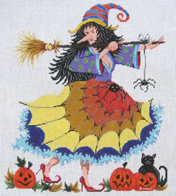 Patti Mann – Halloween Witch, Yellow Skirt