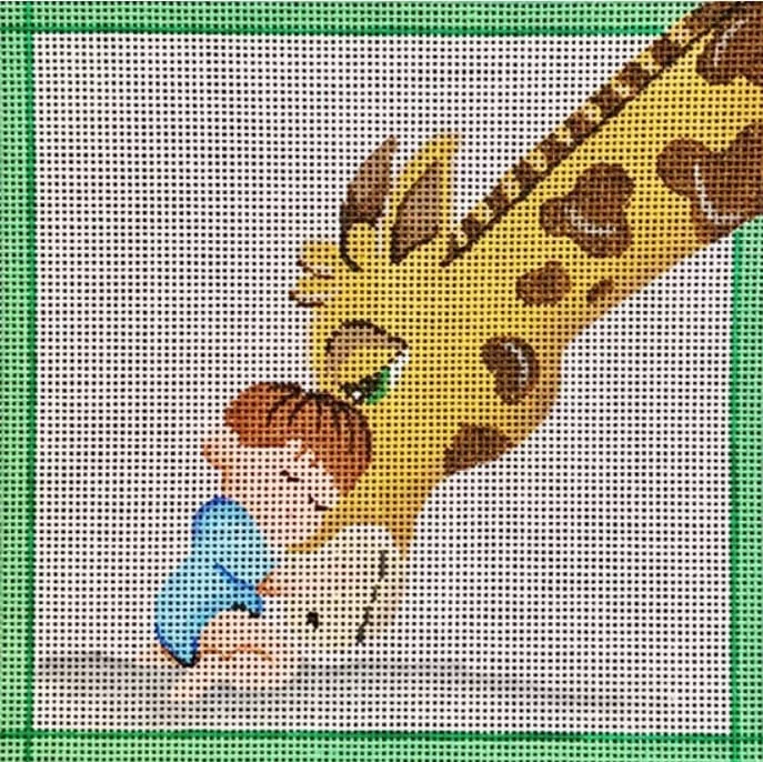 Patti Mann Needlepoint – Baby Boy/Girl and Giraffe