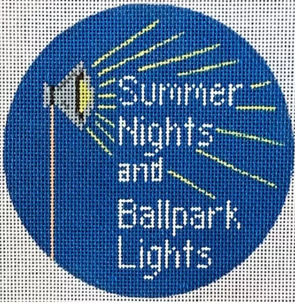 Patti Mann Needlepoint – Ball Park Lights Ornament