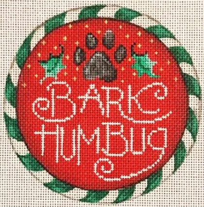 Patti Mann Needlepoint – Bark Humbug Ornament