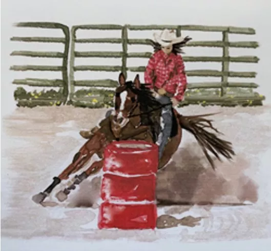 Patti Mann Needlepoint – Barrel Racer