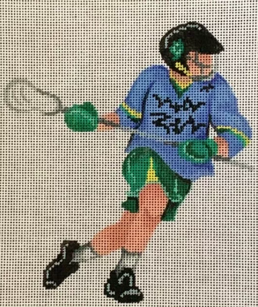 Patti Mann Needlepoint – Boy’s Sports Lacrosse Player
