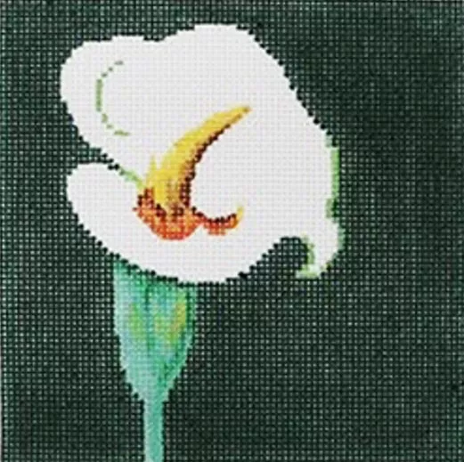 Patti Mann Needlepoint – Calla Lily on Green