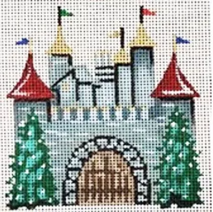 Patti Mann Needlepoint – Christmas Castle Ornament