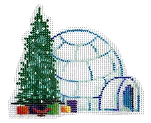 Patti Mann Needlepoint – Christmas Igloo Ornament