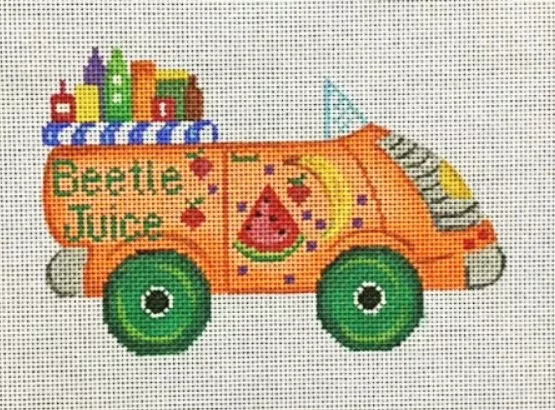 Patti Mann Needlepoint – Food Truck, Beetle Juice