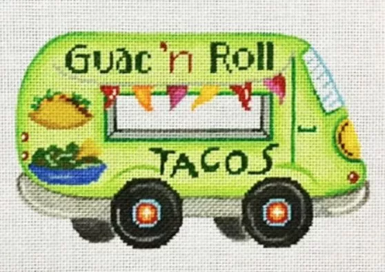 Patti Mann Needlepoint – Food Truck, Guac n’Roll