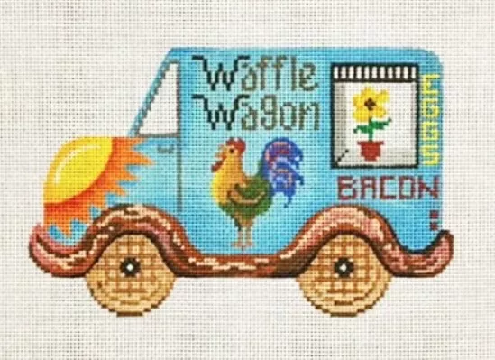 Patti Mann Needlepoint – Food Truck, Waffle Wagon